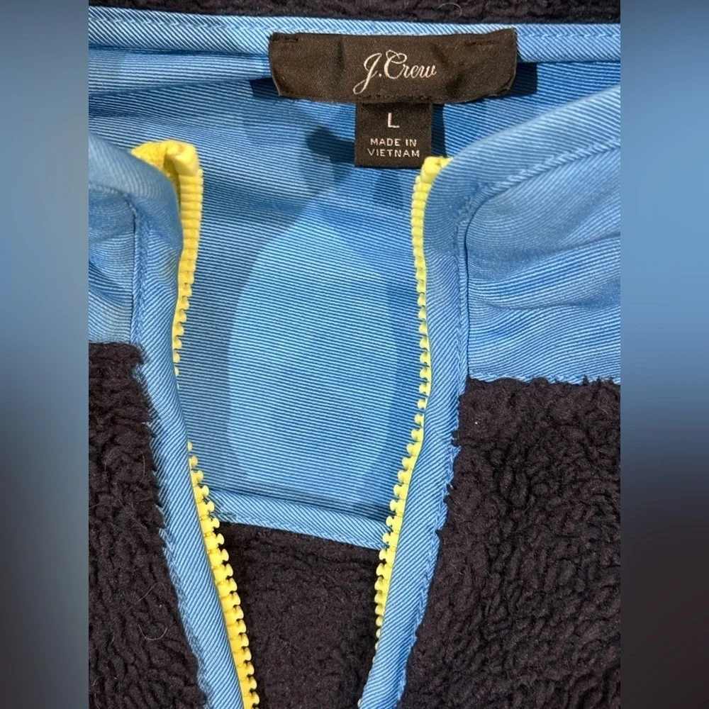 J. Crew Blue and Black Puffer Jacket